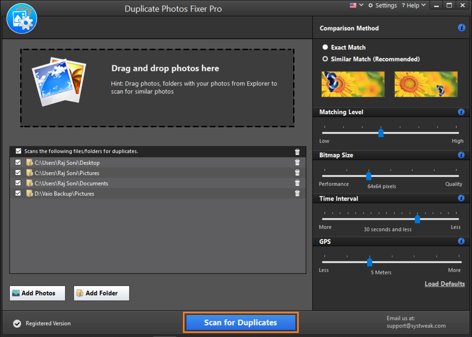 scan for duplicate